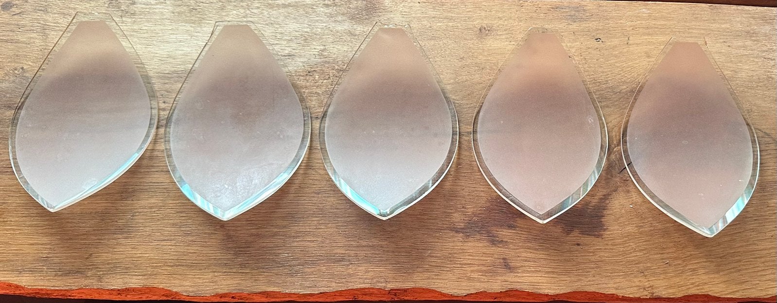 5 roze glaasjes (blad) voor Lotuslamp, Ophalen of Verzenden, Gebruikt, Roze