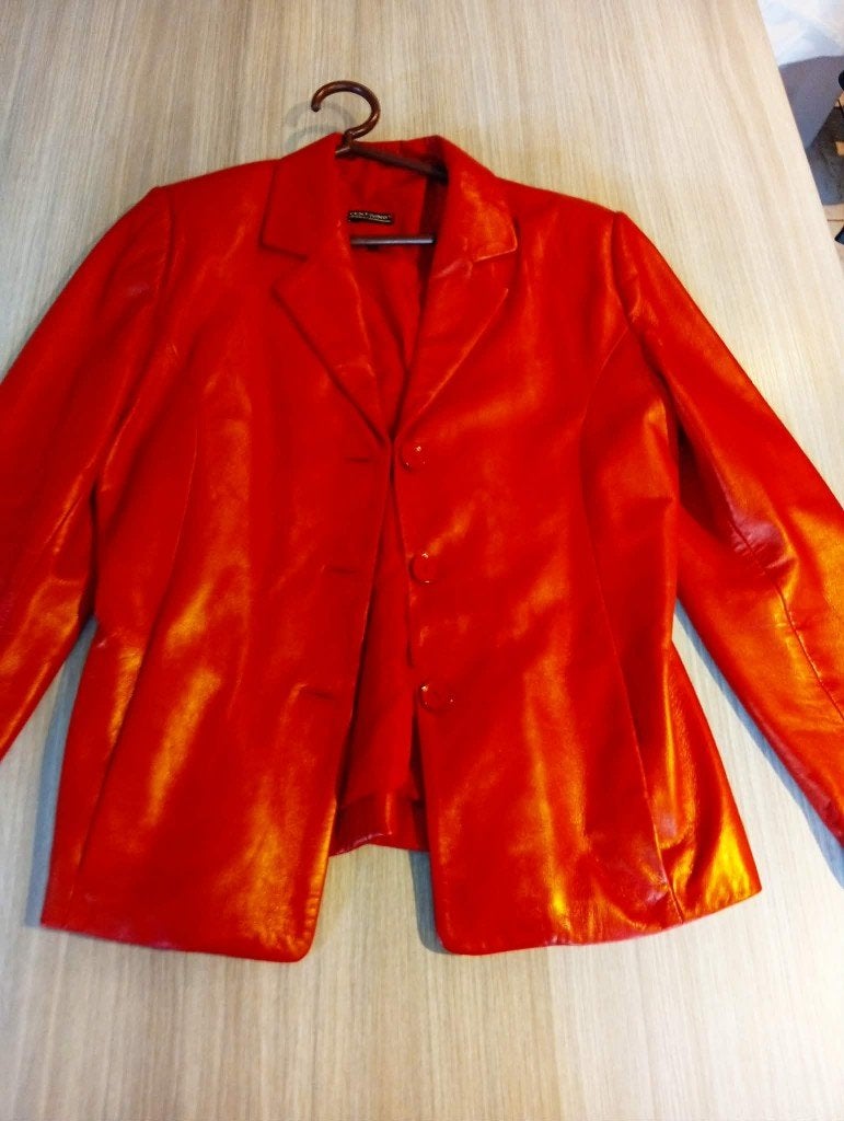 veste en cuir pour femme, Vêtements | Femmes, Enlèvement ou Envoi, Comme neuf, Manteau, Taille 42/44 (L)