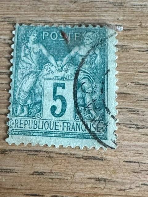 timbre timbre poste francaise 5, Timbres & Monnaies, Enlèvement ou Envoi, Affranchi