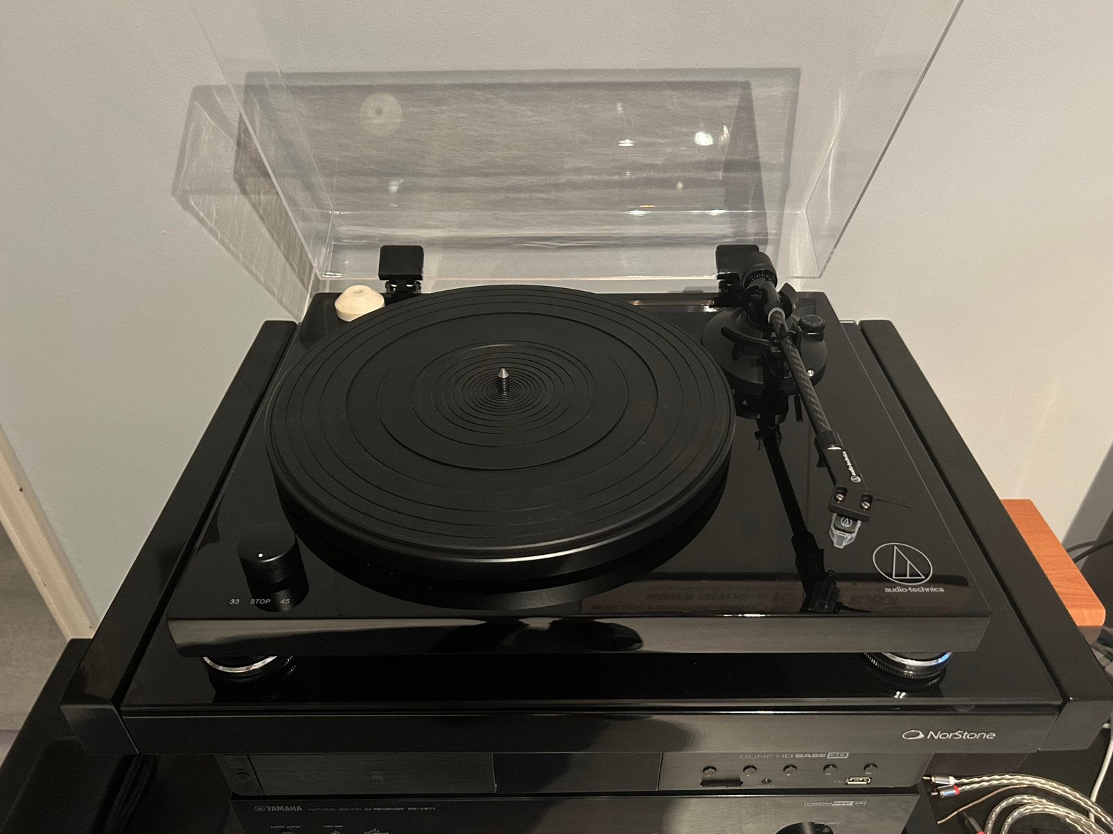 Audio Technica AT-LPW50PB platenspeler, Audio, Tv en Foto, Platenspelers, Ophalen, Zo goed als nieuw, Platenspeler, Overige merken