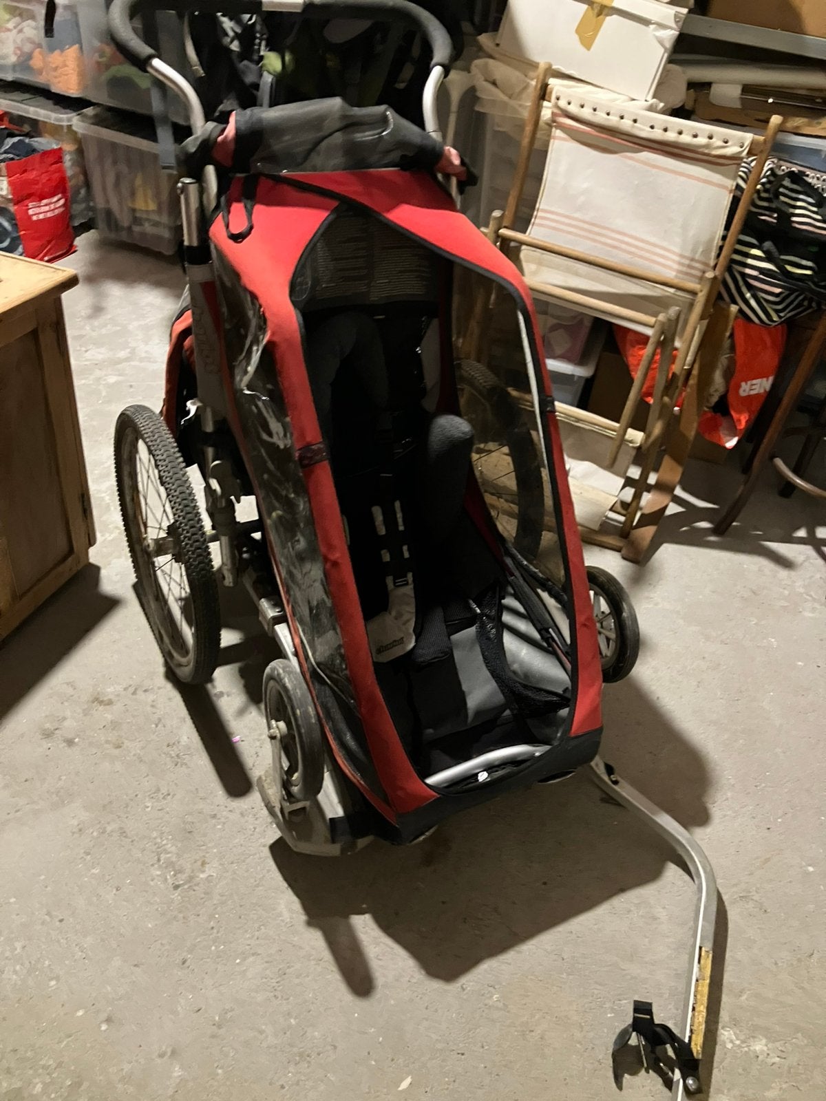 Thule Chariot Cougar 1, Fietsen en Brommers, Ophalen, Gebruikt, Vering, 20 tot 40 kg