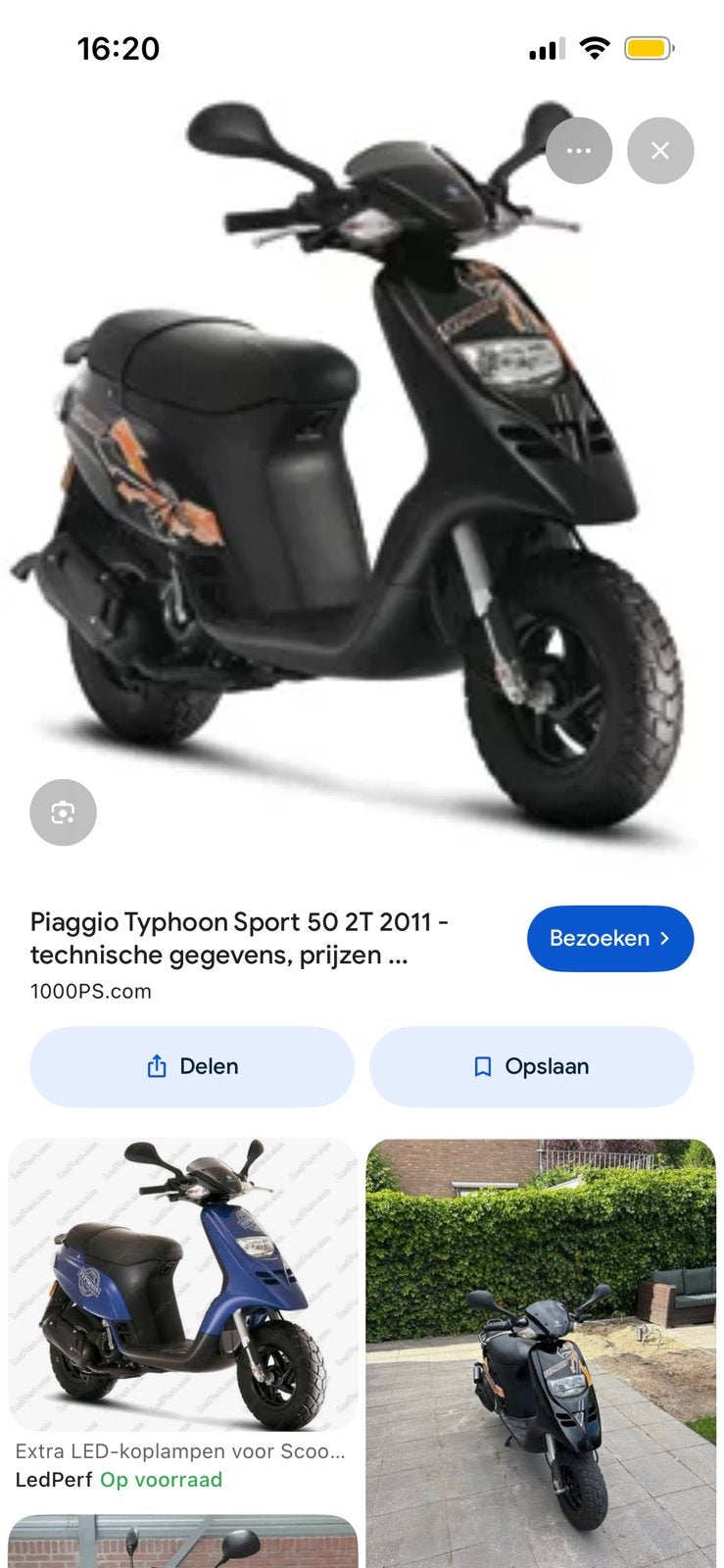 Piaggo typhoon opzoek A-klasse, Fietsen en Brommers, Ophalen of Verzenden, Zo goed als nieuw