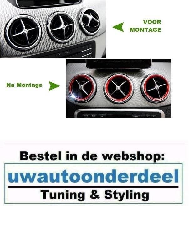 Luchtrooster Ringen Rood Voor Mercedes A Klasse W176, Verzenden