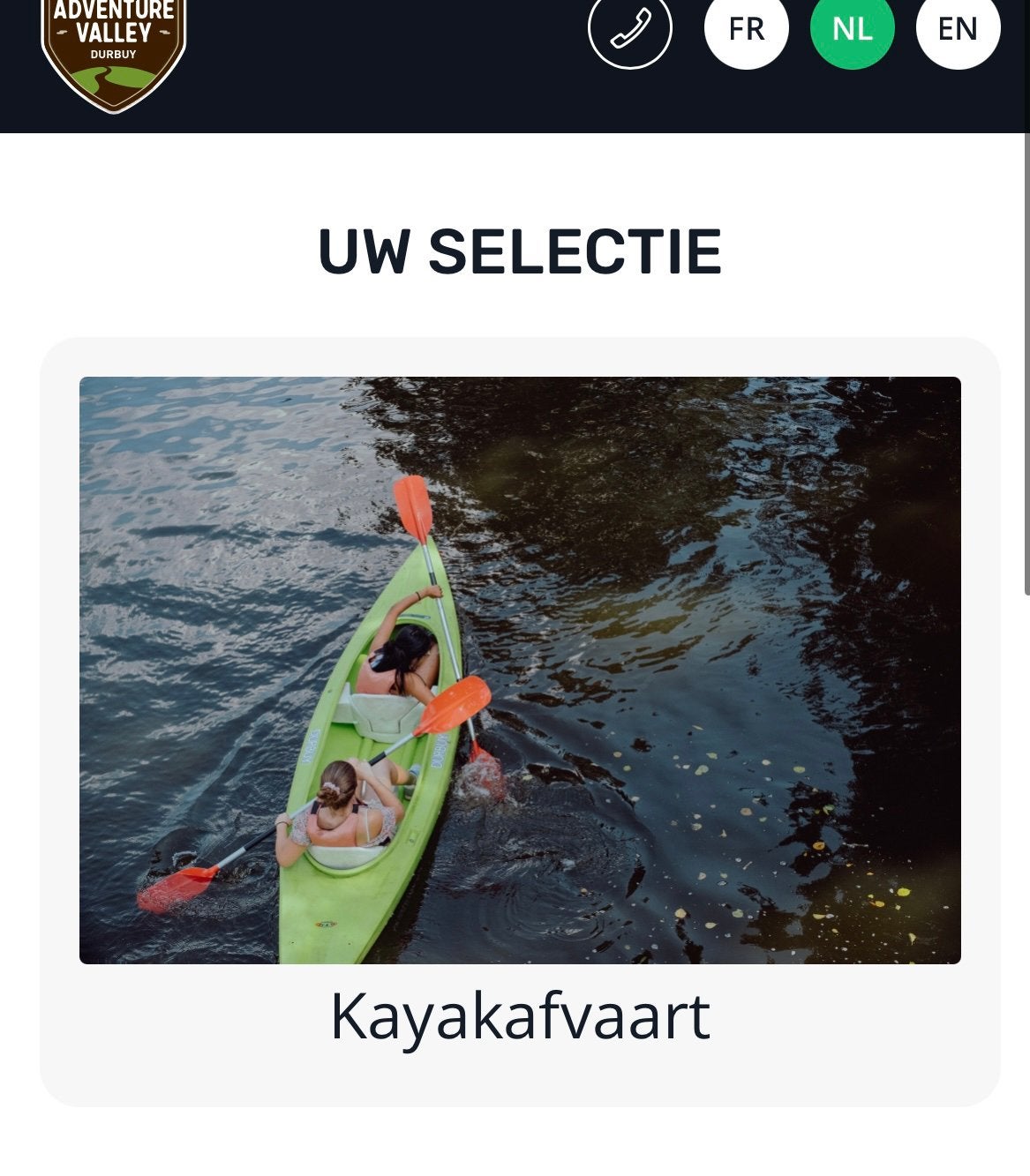 Duo Kayak adventure valley durbuy, Ophalen of Verzenden