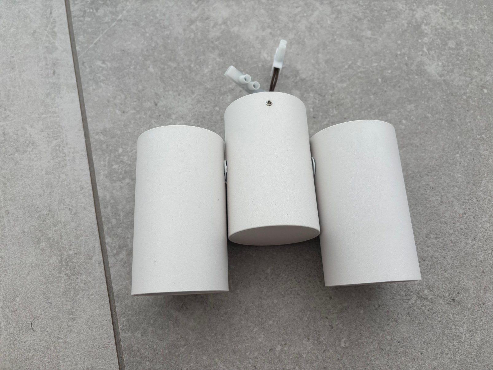 3 stuks dubbele spots te koop, Maison & Meubles, Lampes | Spots, Comme neuf, Spot apparent, Métal, GU10, Compatible montage au plafond