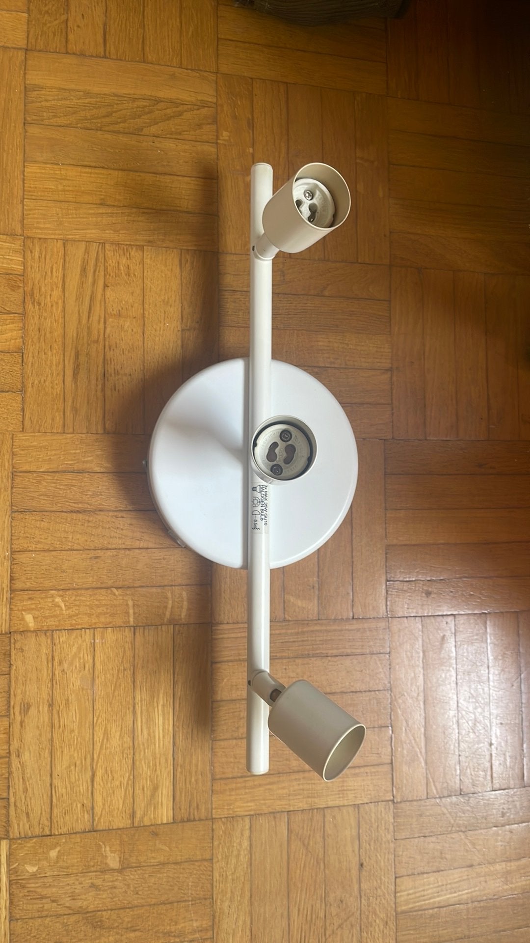 Lamp met 3 spots (wit) - IKEA, Maison & Meubles, Spot encastrable ou Spot mural, Enlèvement, Utilisé, Métal