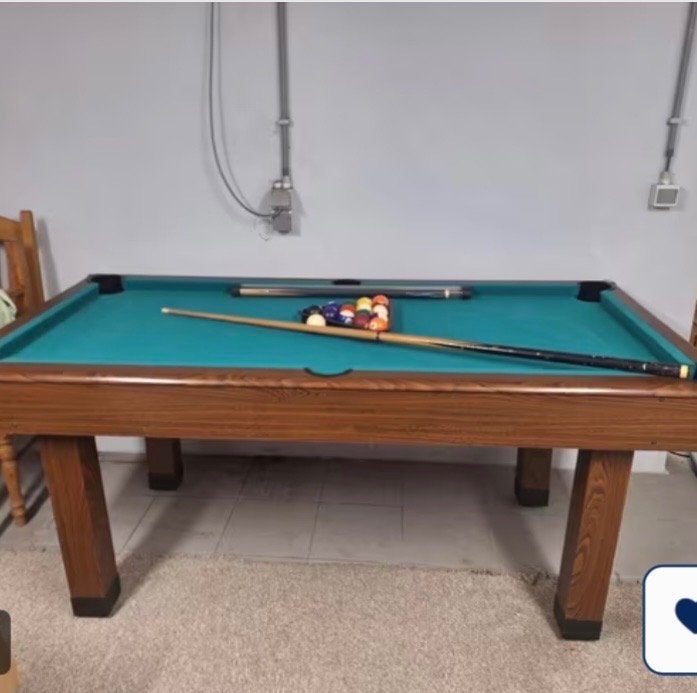 Pool tafel met ballen en keu’s, Enlèvement, Utilisé, Table de billard