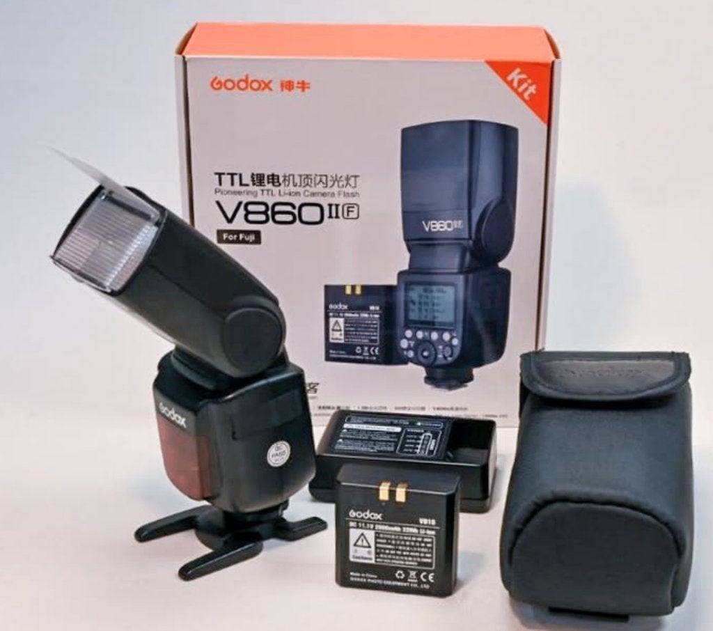 Flits Godox V860 voor Fuji, TV, Hi-fi & Vidéo, Photo | Flash, Fujifilm, Enlèvement ou Envoi, Pliable, Flash externe