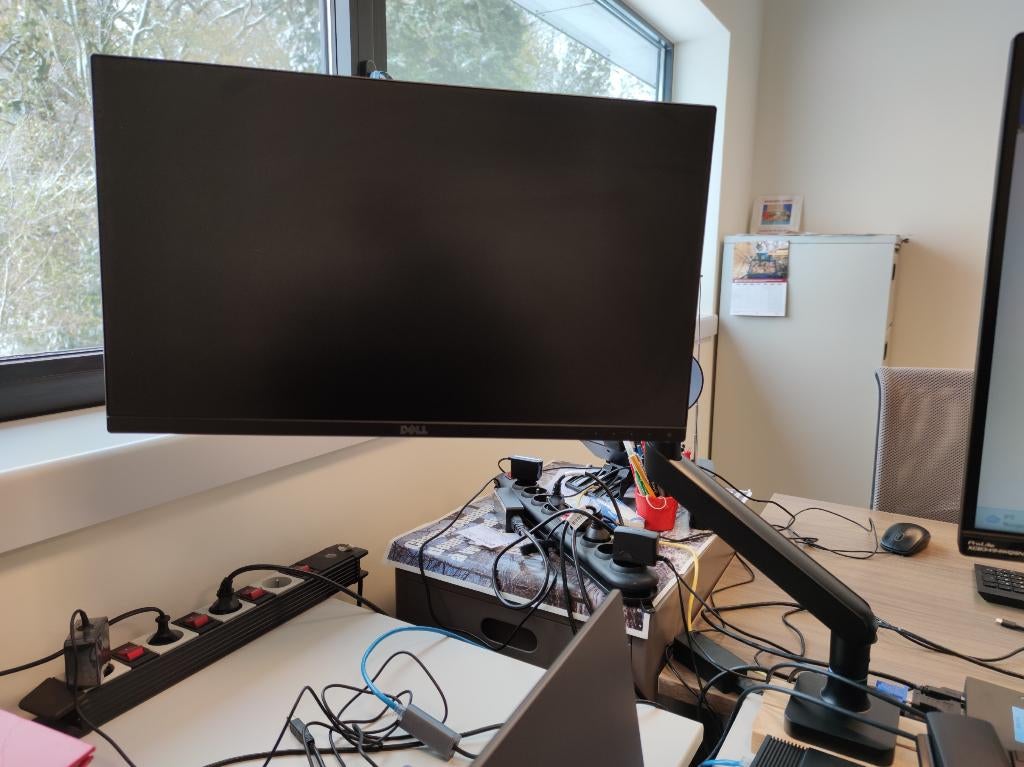 Support Ecran PC bras simple pour moniteur, Enlèvement ou Envoi, Comme neuf