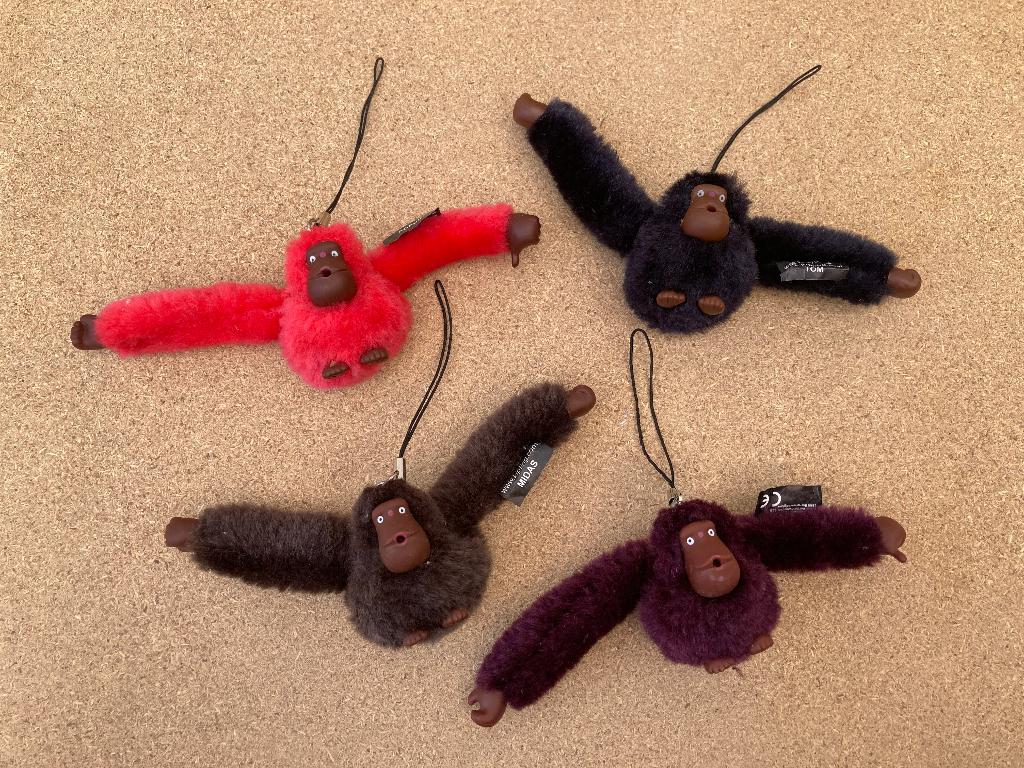 Set van 4 Kipling aapjes, Ophalen of Verzenden, Gebruikt, Knuffel of Figuurtje