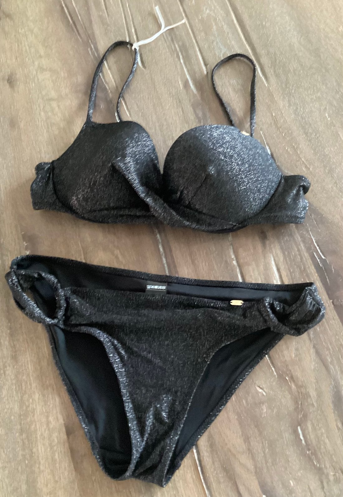 NIEUWE BIKINI VAN SYLVIE MEIS ,MAAT M,ZWART MET GLITTER,MOOI, Ophalen of Verzenden, Nieuw, Zwart, Bikini
