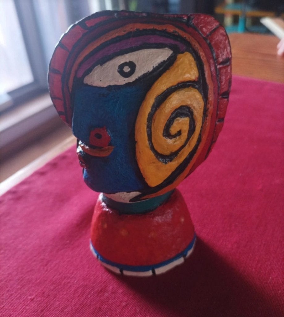 Gesigneerde flessenstop van Clemens Briels, Meerkleurig, Ophalen of Verzenden, 12 cm, Handgemaakt