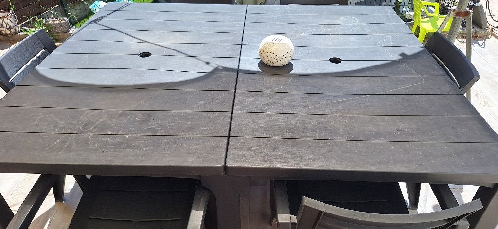 Ensemble table et chaises de jardin, Table à dinner, Enlèvement, Utilisé, Autres matériaux