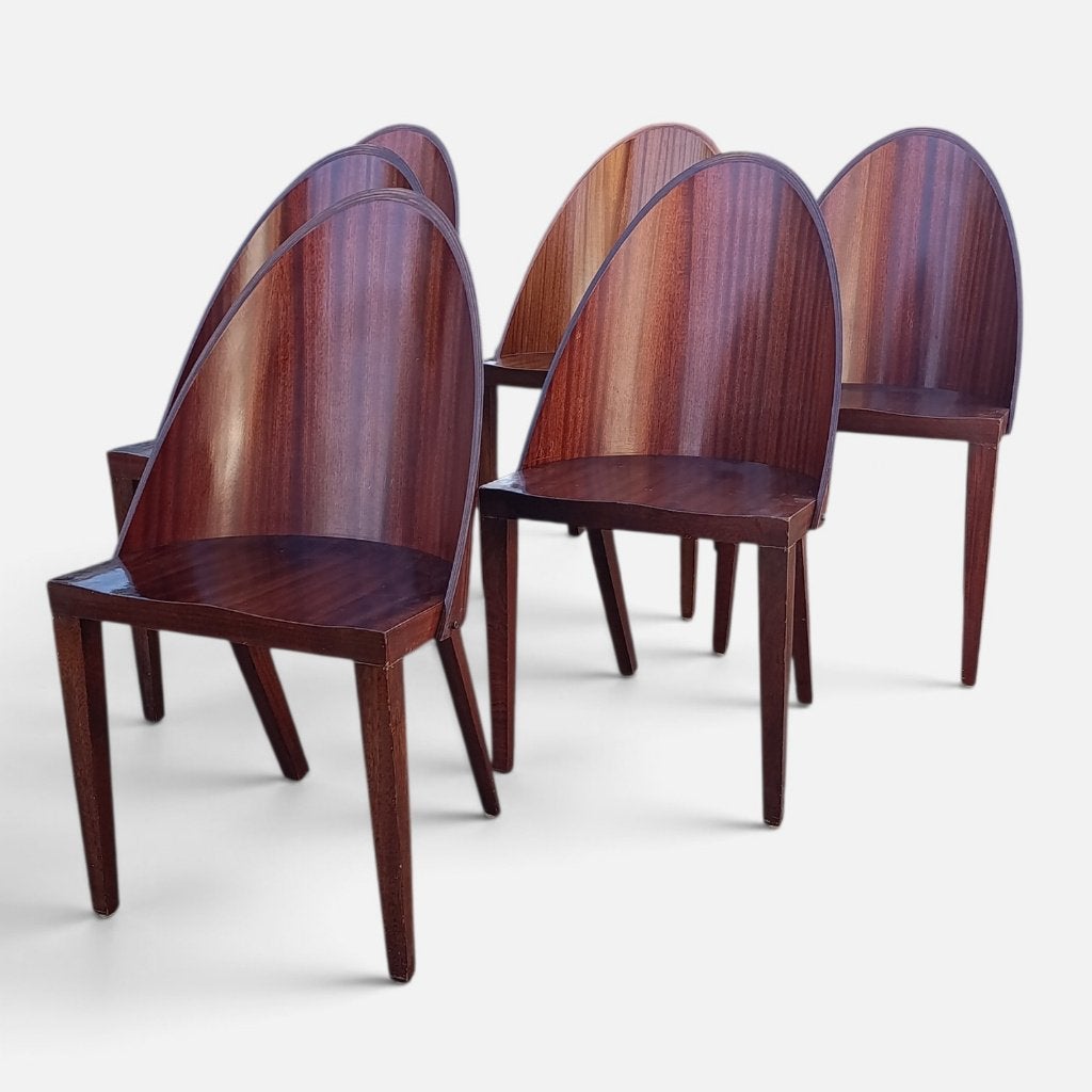 6x Philippe Starck Royal 44 Chair stoel Aleph Driade 1985, Ophalen of Verzenden, Gebruikt, Hout, Postmodernisme 80s