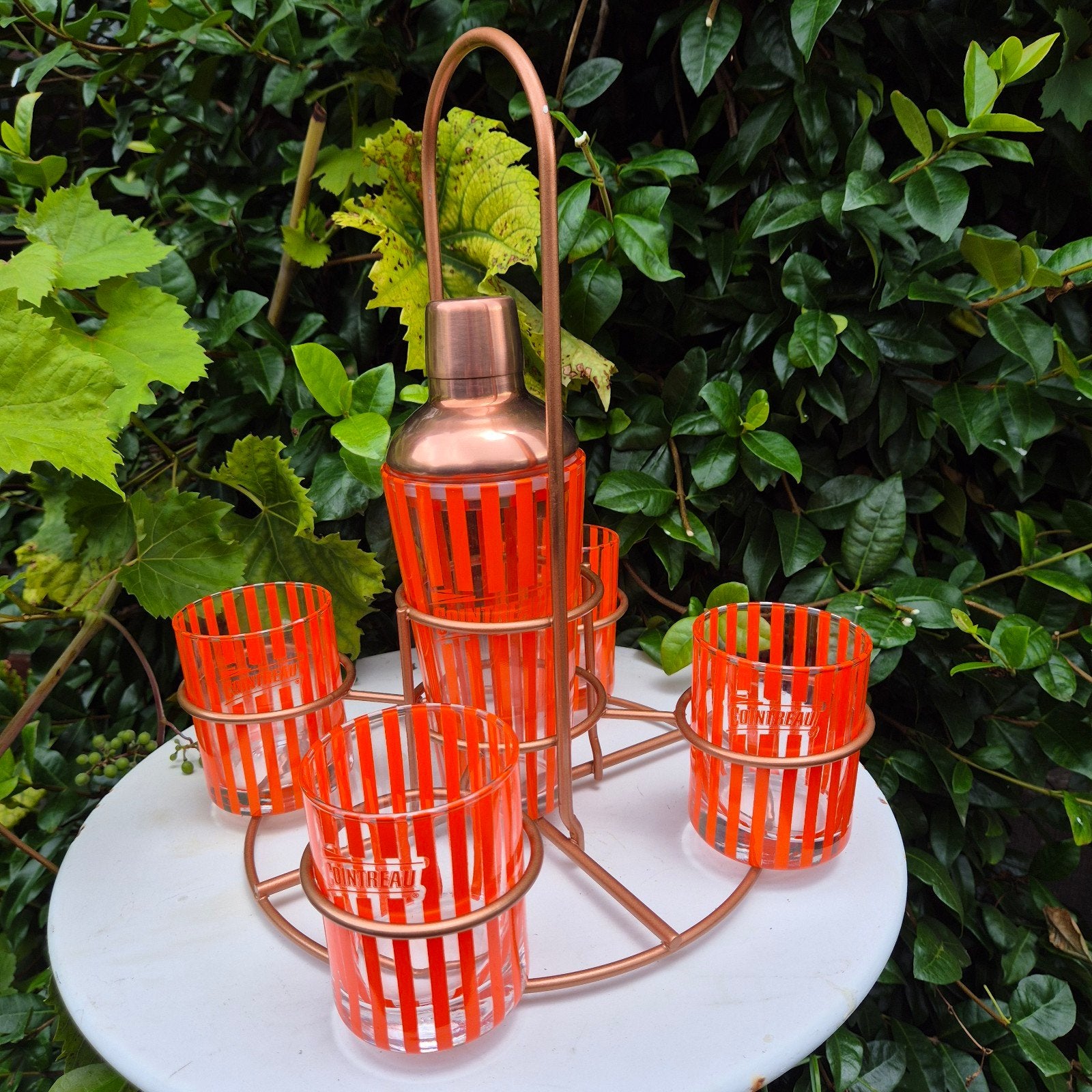 Cointreau cocktailshakerset,  jaren 70,  4 glazen en shaker, Ophalen of Verzenden