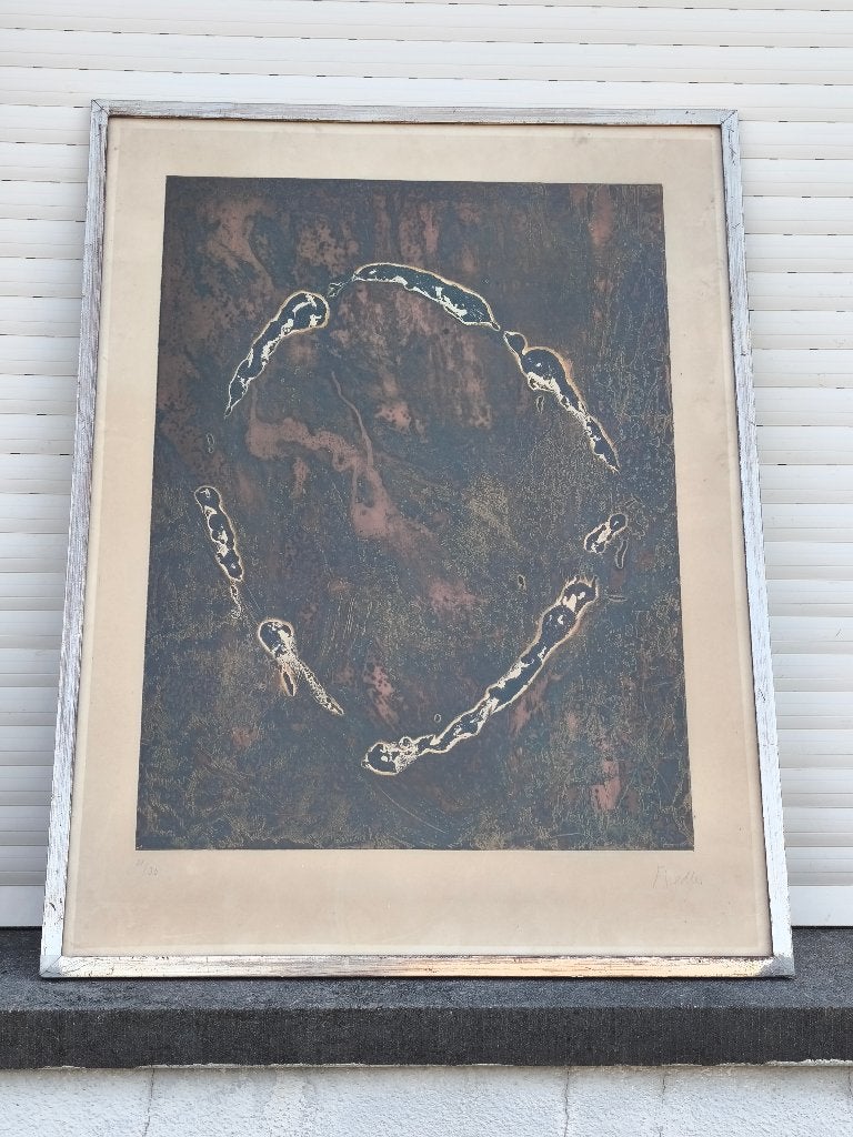 Eau forte signe François fiedler, Antiek en Kunst, Kunst | Etsen en Gravures, Ophalen
