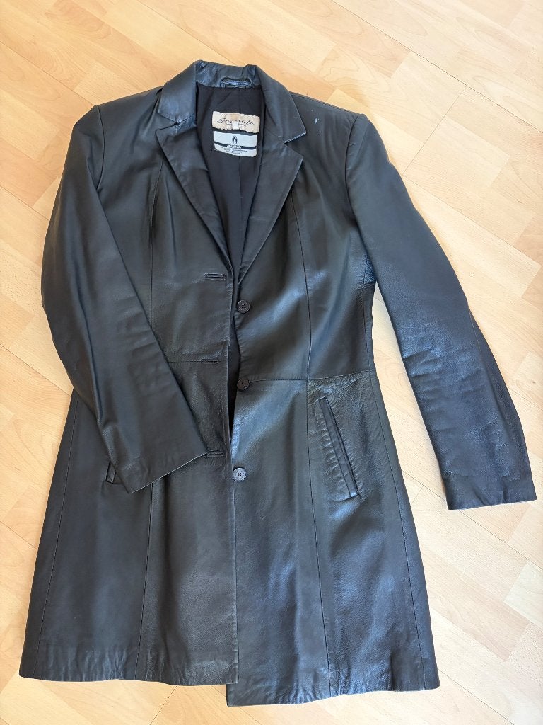 Lederen jas, Kleding | Dames, Zwart, Zo goed als nieuw, Richa, Ophalen