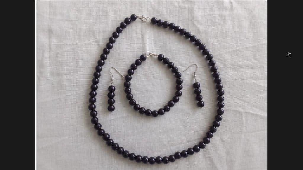 Lot de 3 – Parure Élégance Nocturne, Bijoux, Sacs & Beauté, Neuf, Enlèvement ou Envoi, Avec bracelets à breloques ou perles, Autres matériaux