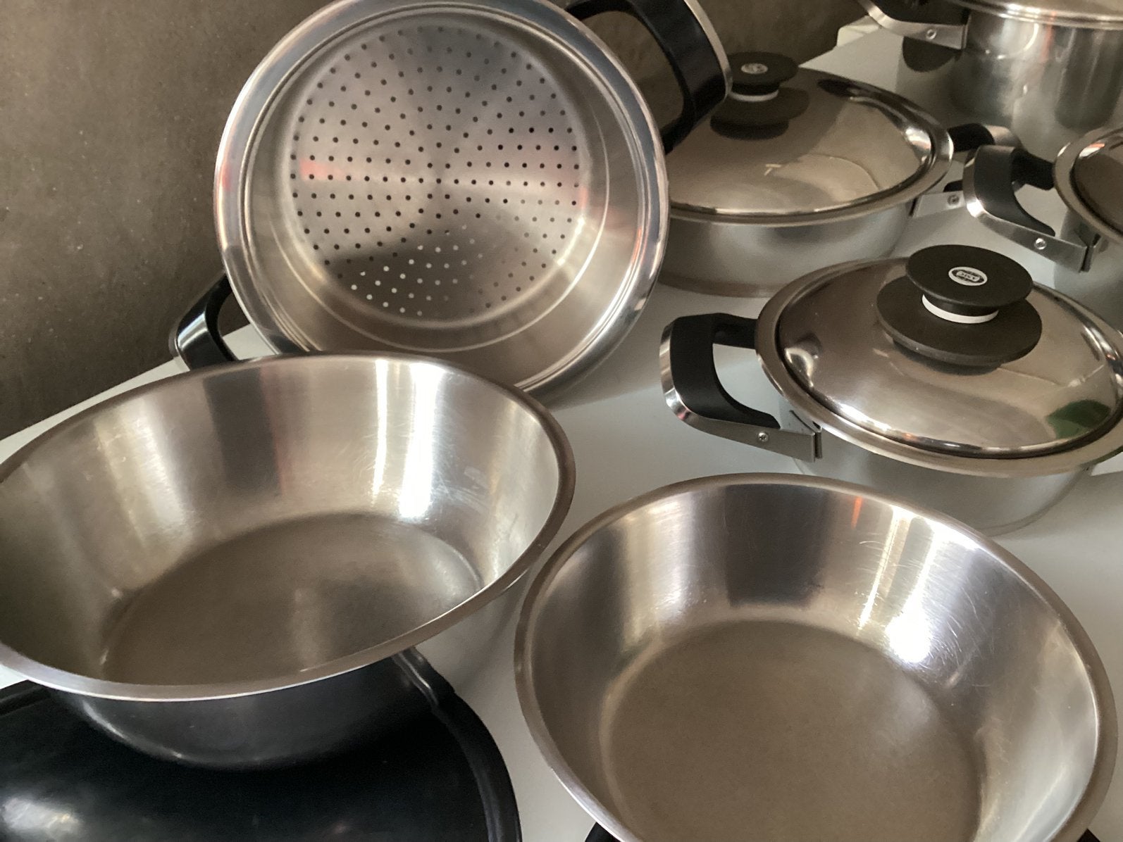 Duurzame kookpotten set van het bekend merk AMC, Ophalen, Zo goed als nieuw, AMC