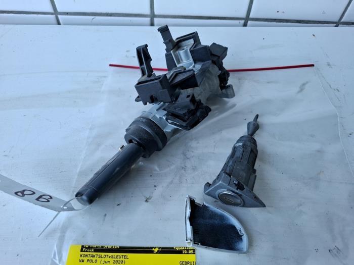 Serrure de contact + clé d'un Volkswagen Polo, Volkswagen, -, 3 mois de garantie, Utilisé