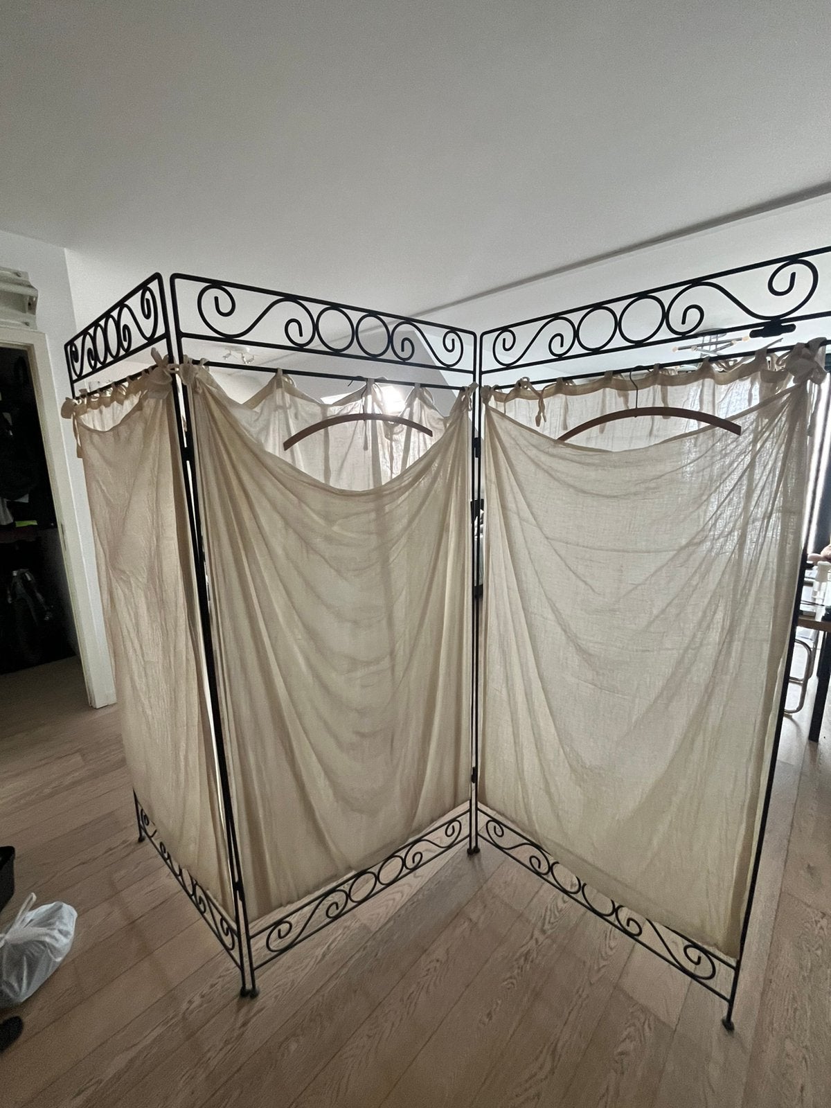 Séparateur de pièce élégant avec draps, Enlèvement, Comme neuf