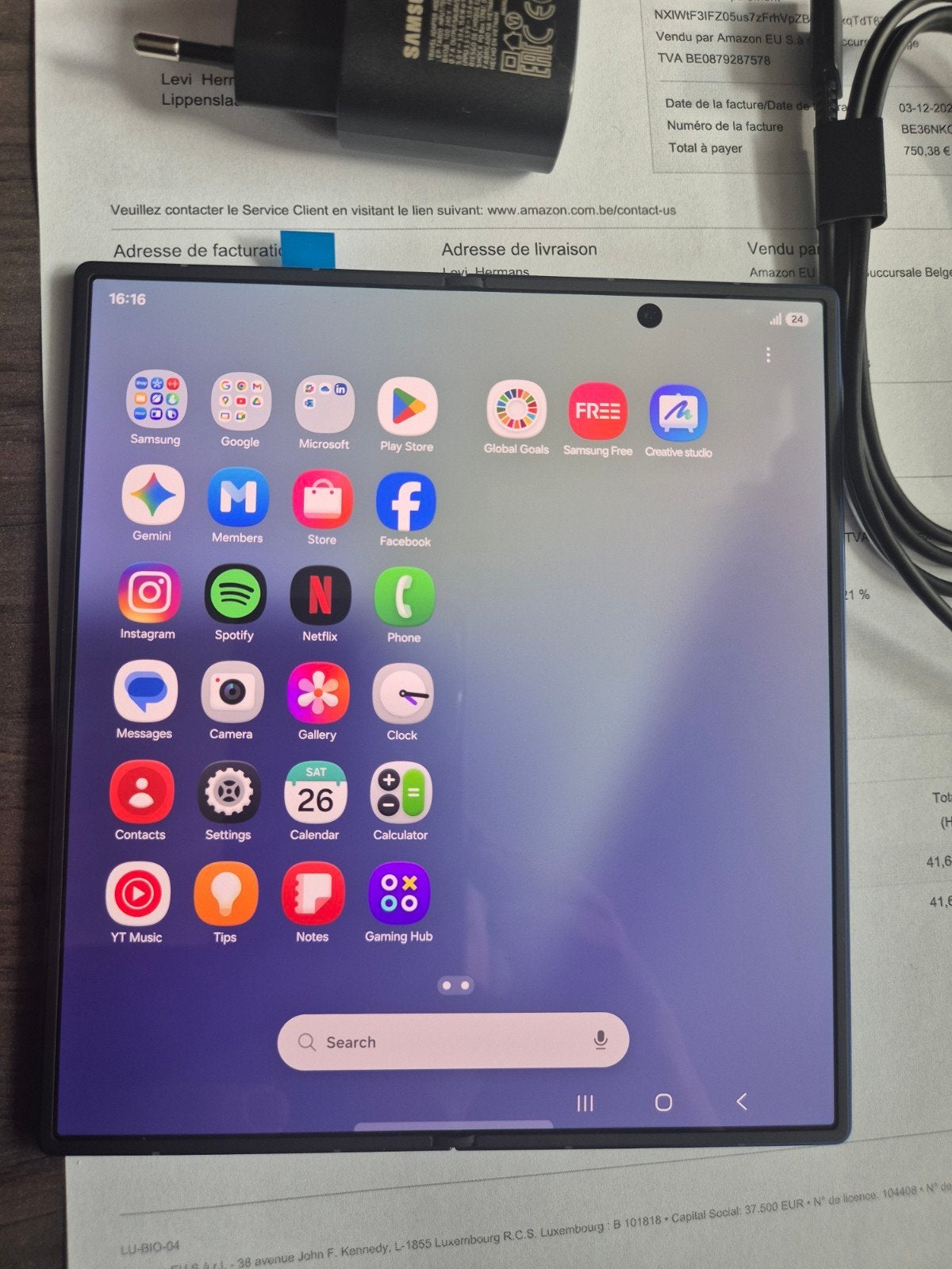 Samsung Galaxy Z Fold 7, Computers en Software, Overige modellen, Blauw, 8 inch, Ophalen of Verzenden