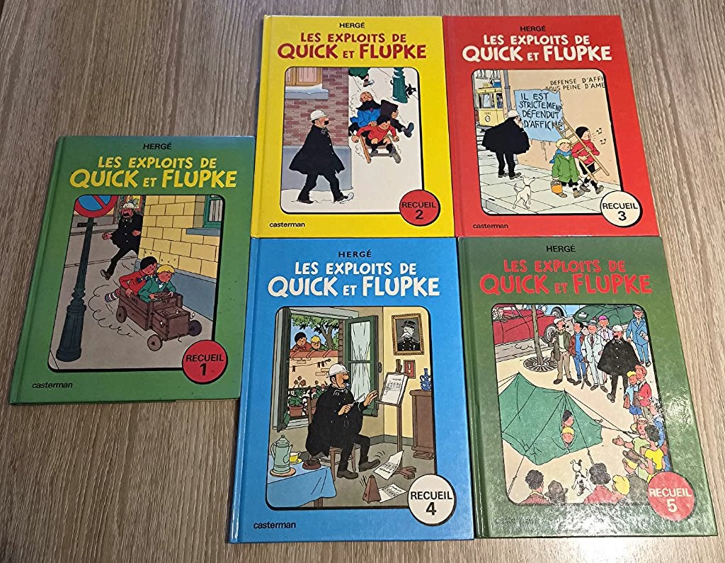 Les exploits de Quick & Flupke / Recueil 1-2-3-4-5, Meerdere stripboeken, HERGE, Ophalen, Gelezen