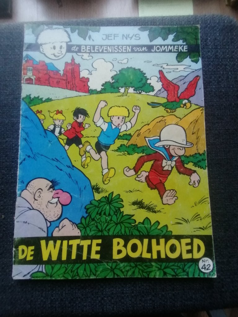 Jommeke album nr.42: De witte bolhoed (aantal: 4), Jef Nys., Meerdere stripboeken, Ophalen, Gelezen