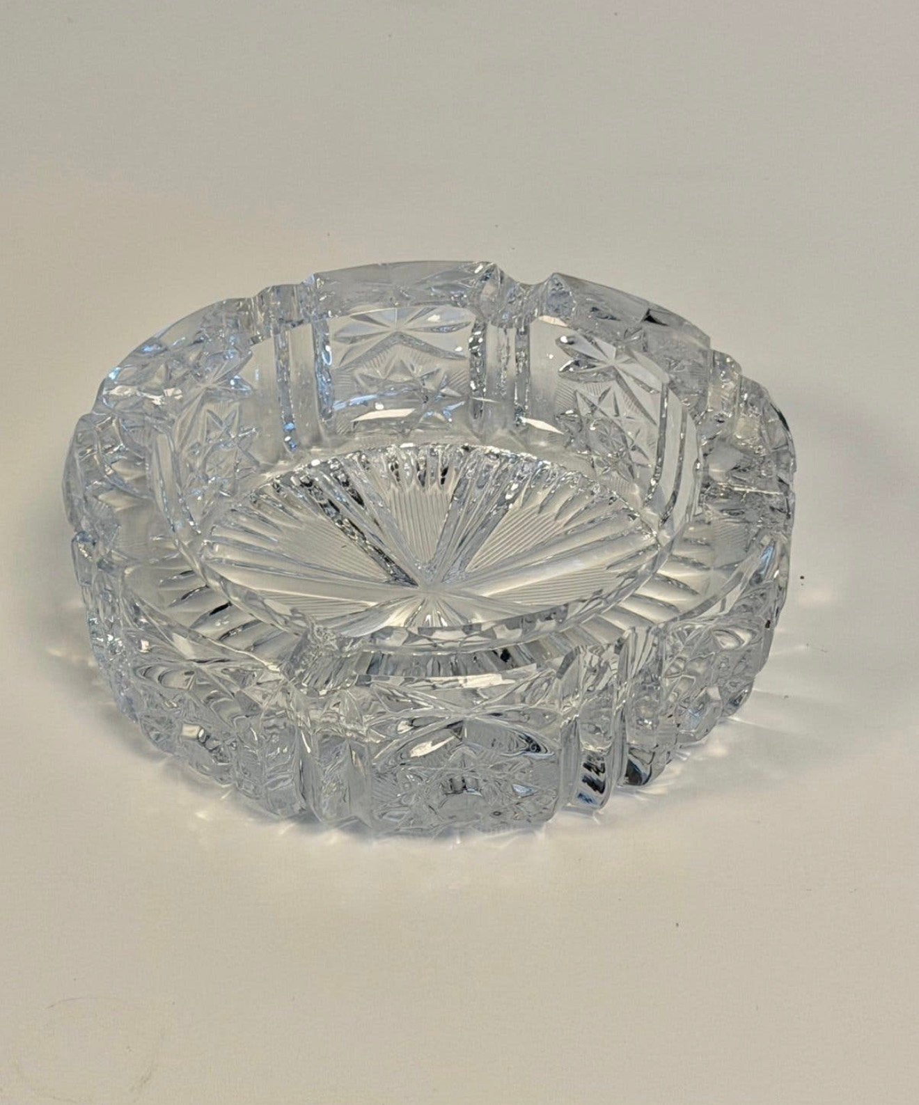 Cendrier épais vintage en cristal de Bohême, Enlèvement ou Envoi