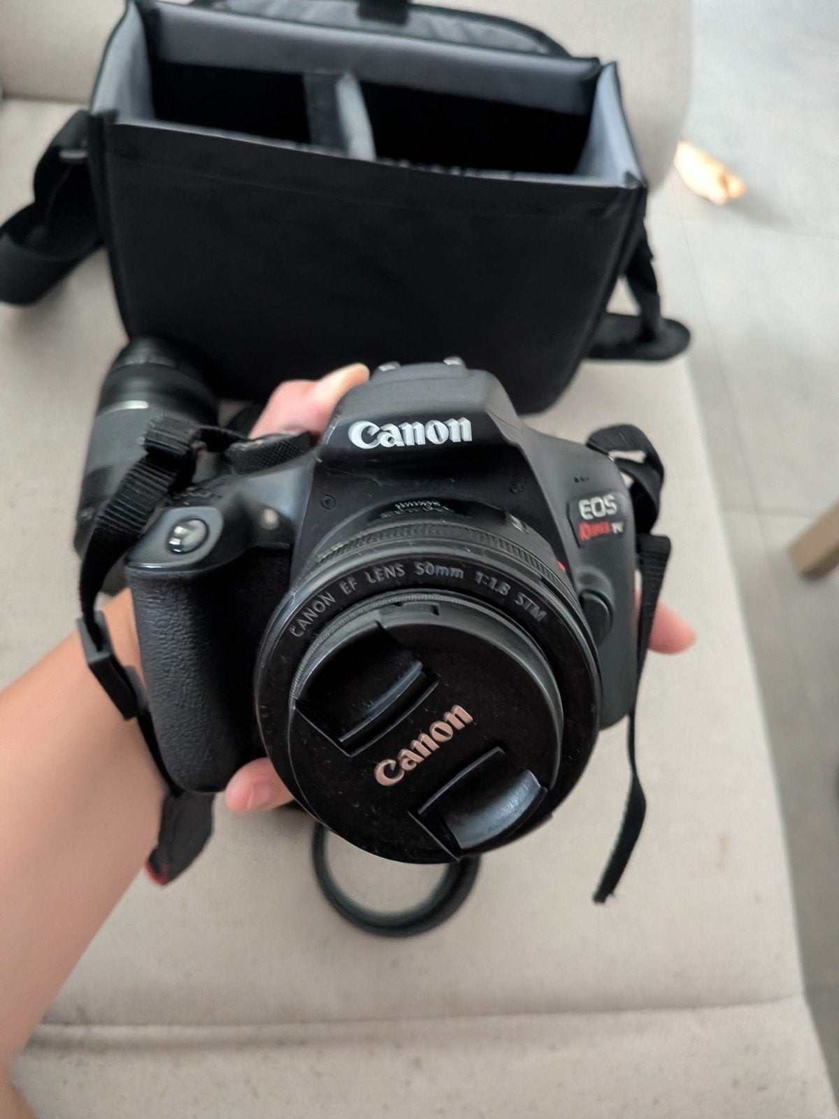 Canon Rebel T6 Original Kit and Nifty Fifty Lens, Audio, Tv en Foto, Foto | Cameratassen, Ophalen of Verzenden, Zo goed als nieuw