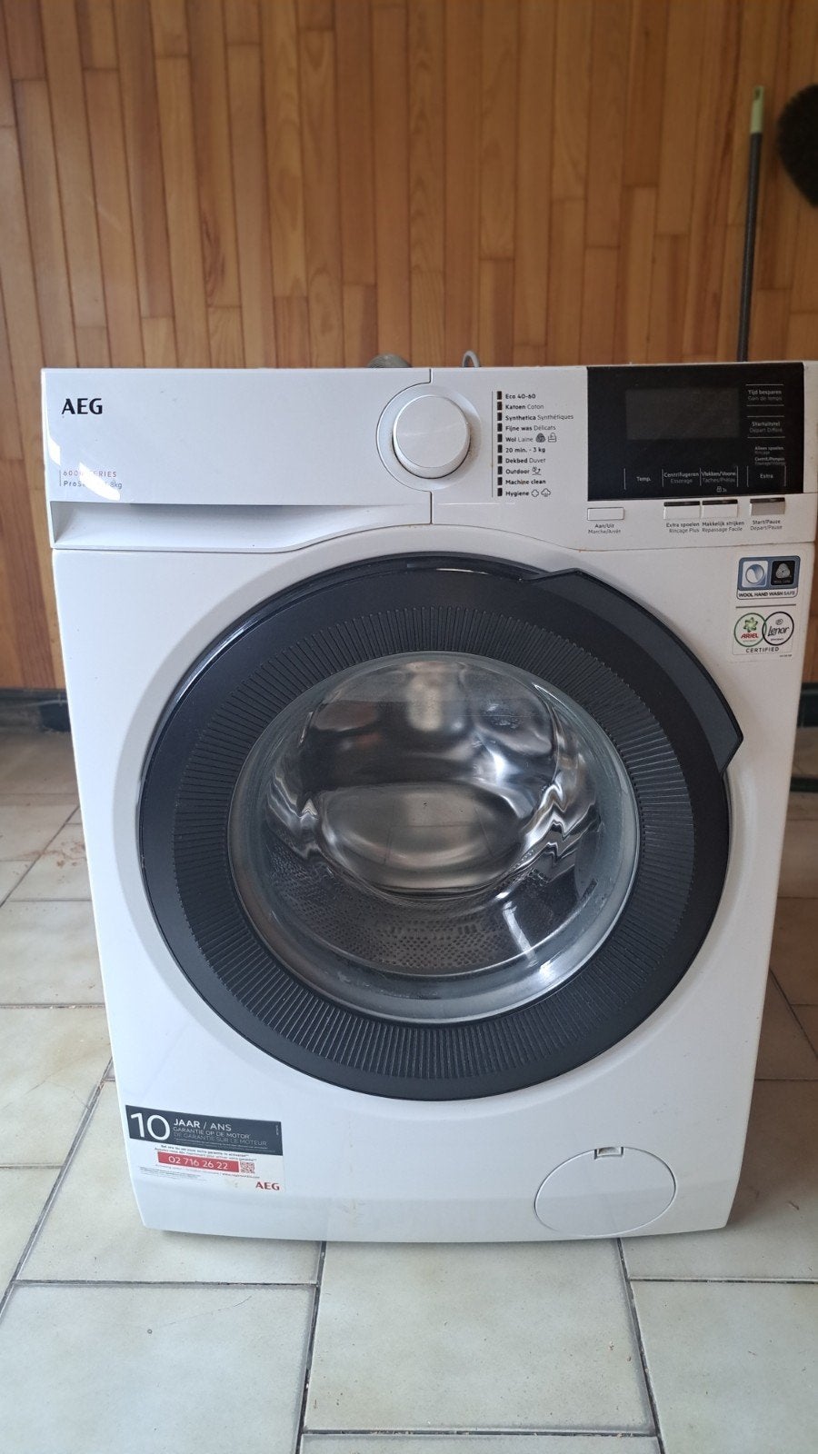 machine à laver AEG 2022 8kg, Enlèvement