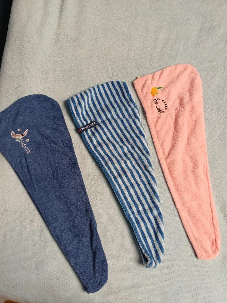 Haardrogende tulband, Kleding | Dames, Aucune, Ophalen of Verzenden, Nieuw, Blauw