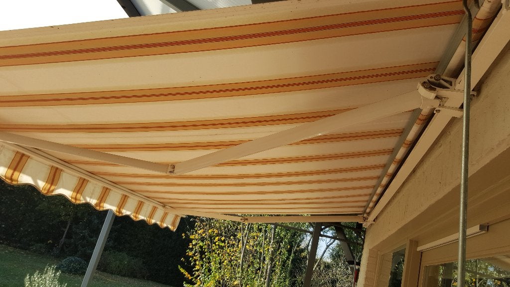 luifel zonnewering, Ophalen, Zo goed als nieuw, 250 cm tot 450 cm, Knikarmscherm