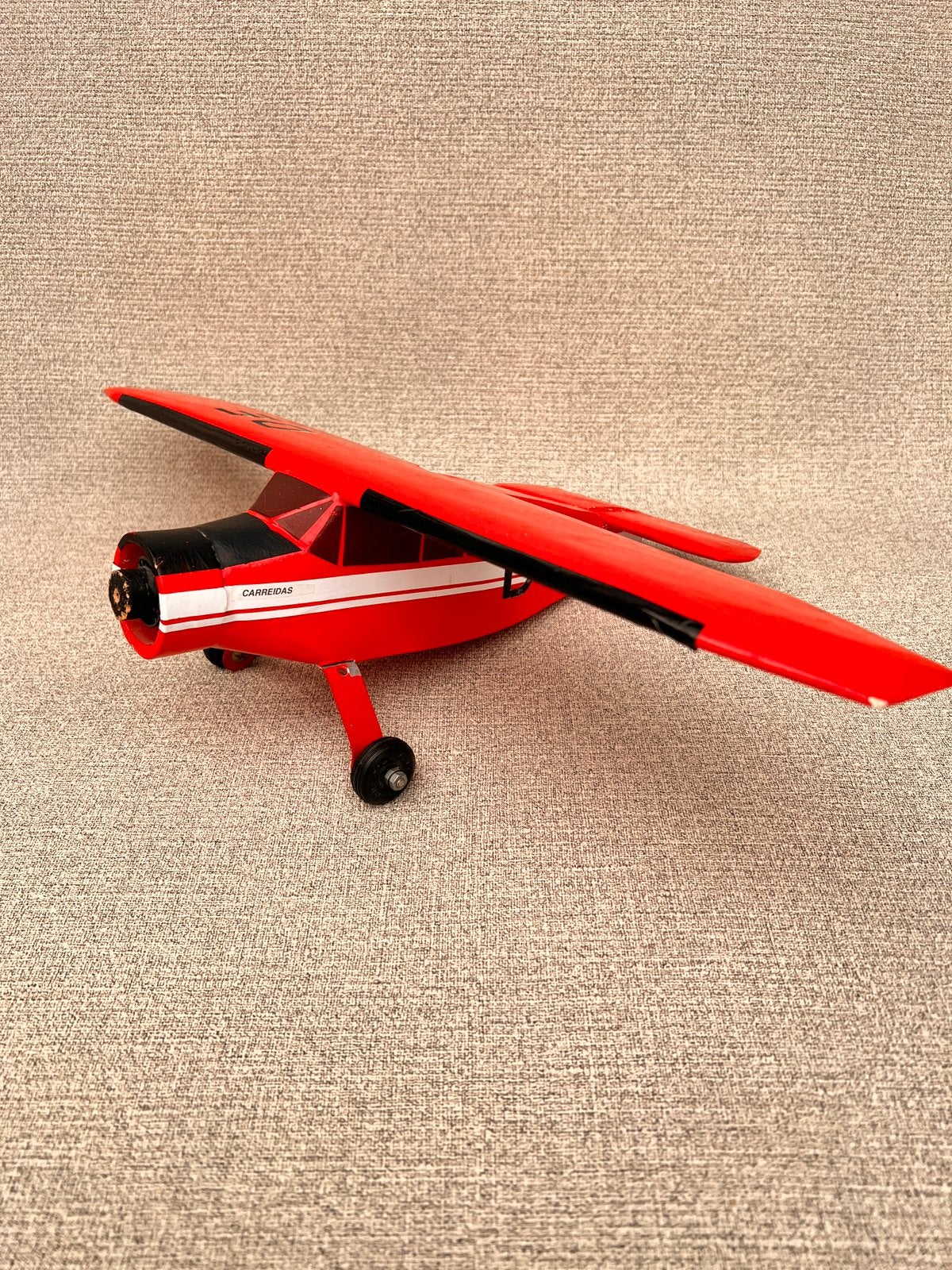 Vintage houten modelvliegtuig Carreidas — 50 cm, Ophalen of Verzenden
