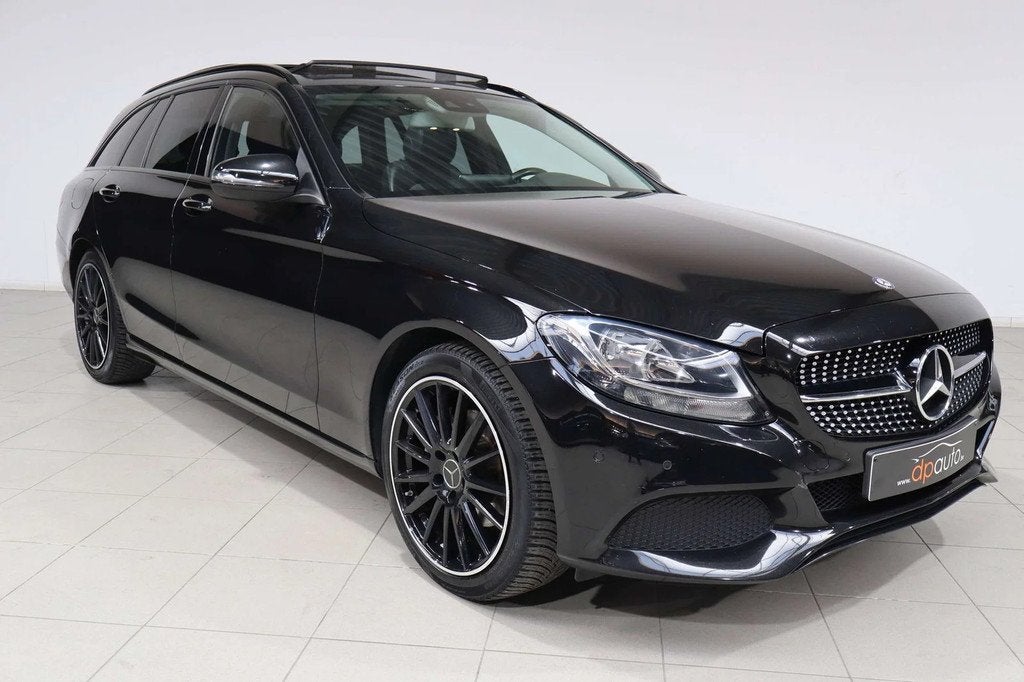 Mercedes-Benz C-CLASS 200 Open dak (bj 2015), Gebruikt, 4 cilinders, USB, Zwart