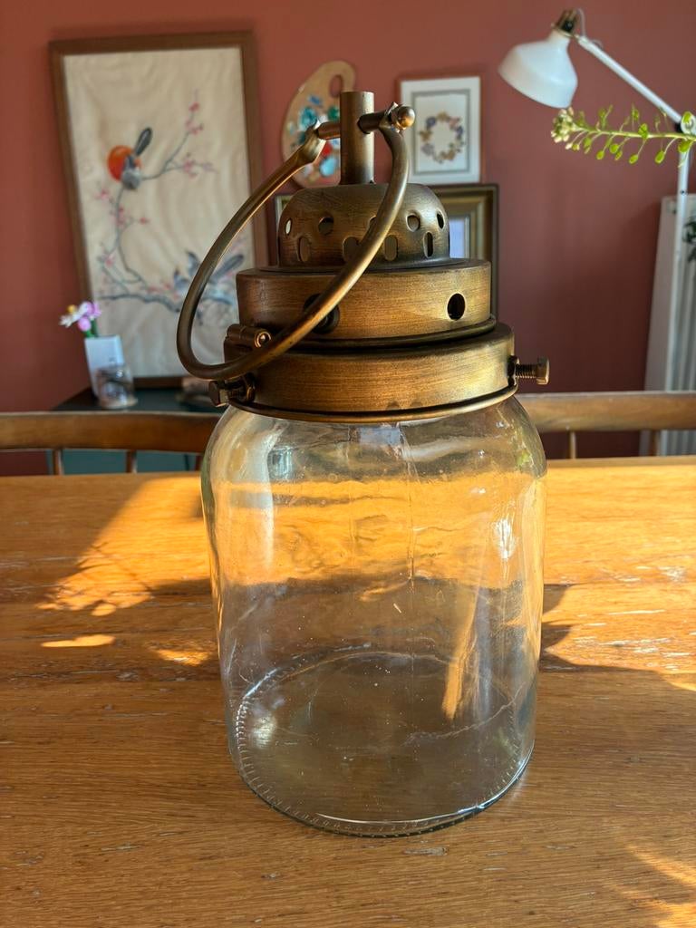 Pot met licht voor terrarium, Ophalen, Overige materialen, Gebruikt, Rond