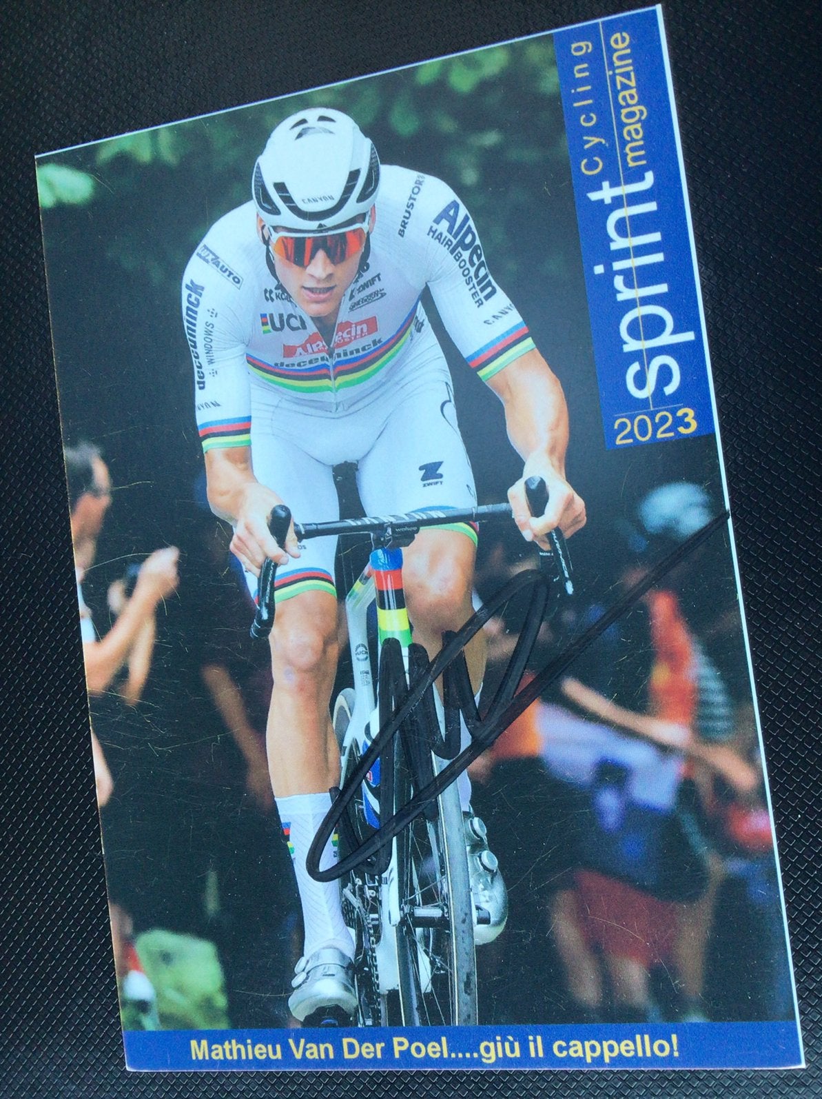 Wielerkaart 2023 wk mathieu van der poel, Sport en Fitness, Ophalen of Verzenden, Zo goed als nieuw