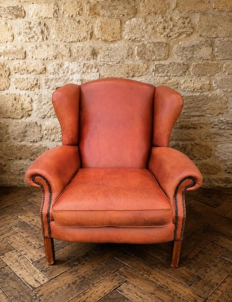 Fauteuil club cuir, Maison & Meubles, Fauteuils, Enlèvement, Comme neuf, Cuir
