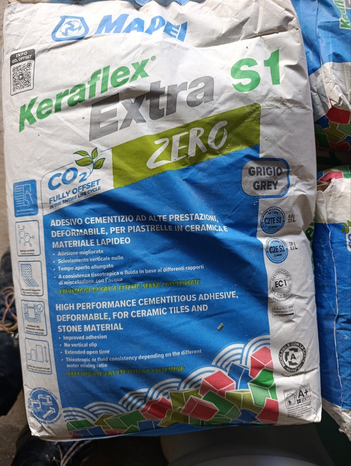 Mapei keraflex extra S1 zero grijs 14 stuks, Bricolage & Construction, Enlèvement, Neuf