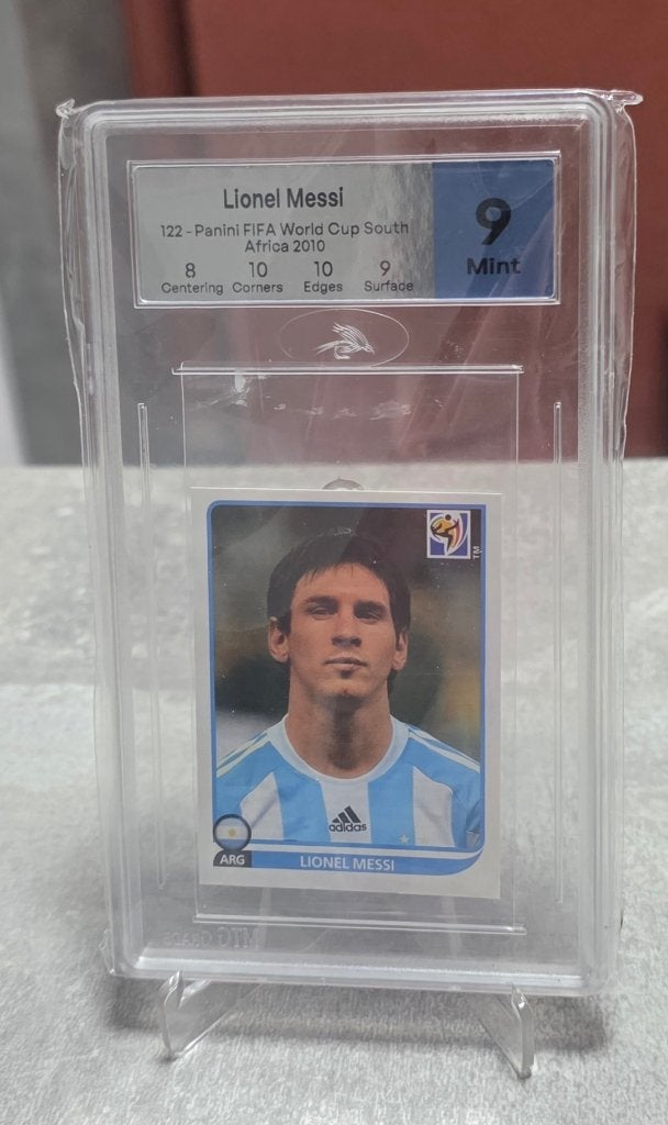 Panini+lionel Messi+World cup 2010+MESSI+NO PSA+, Enlèvement ou Envoi, Comme neuf, Affiche, Image ou Autocollant