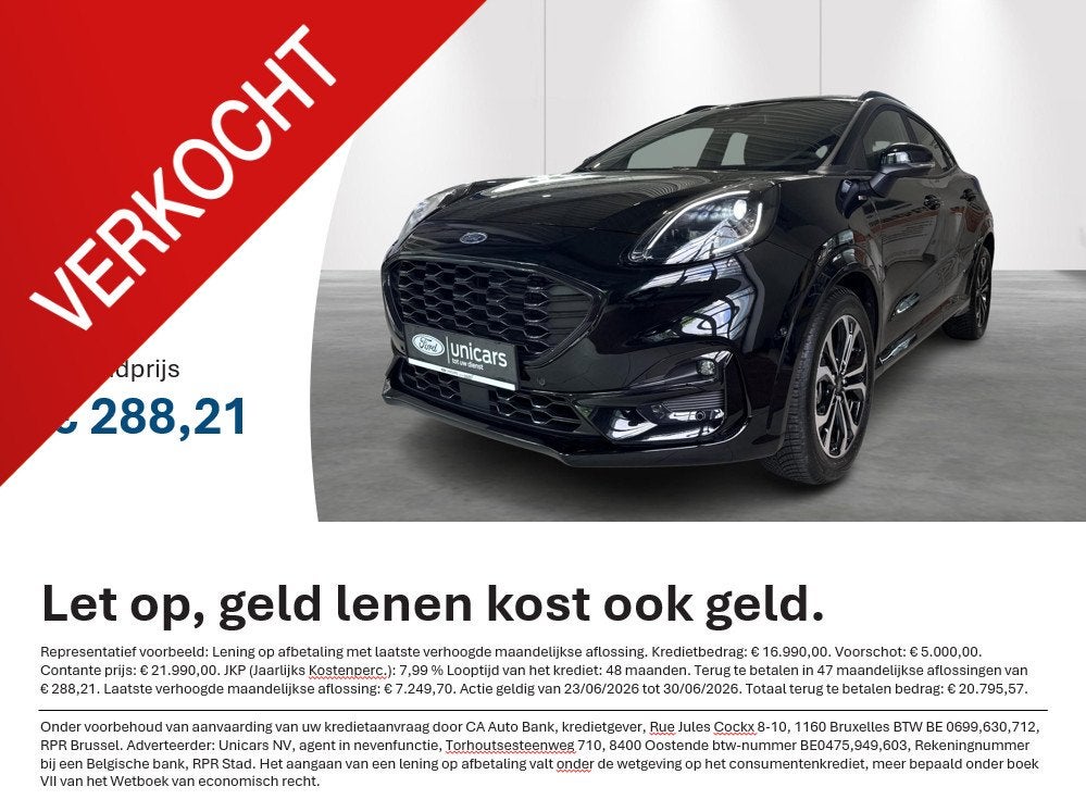 Ford Puma 1.0i Ecoboost mHEV 114kW Aut. ST-Line X AUTOMAAT, Auto's, https://public.car-pass.be/vhr/bd84e672-5ab9-4c5d-8298-e4ac6b8fa88b