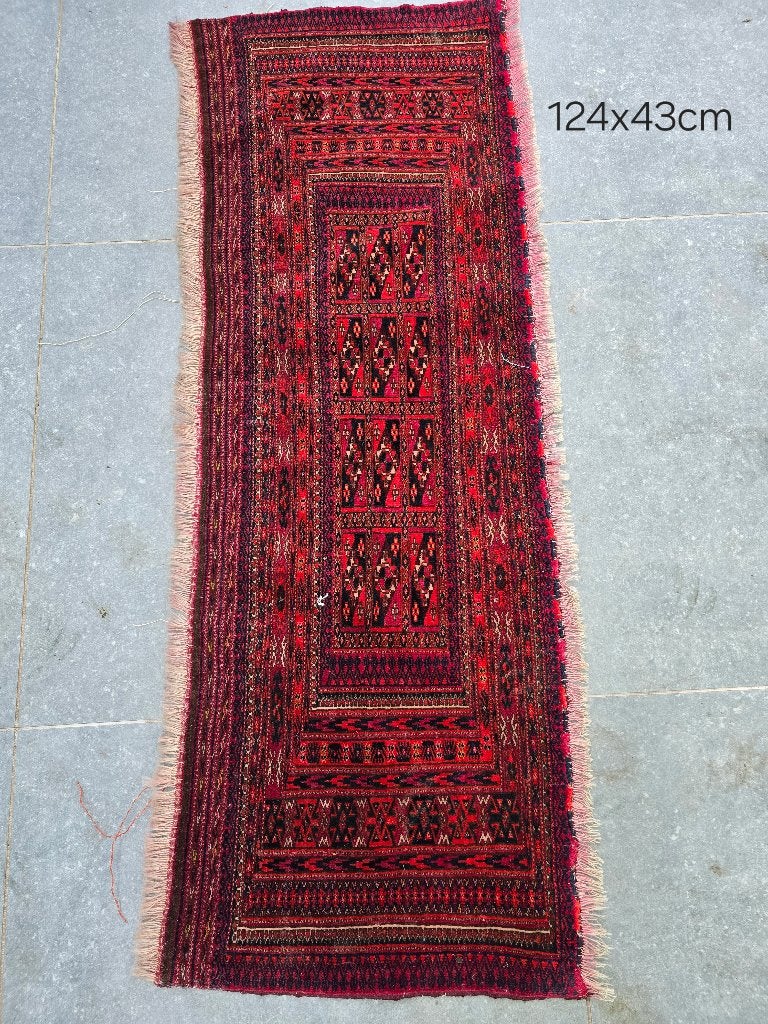 Petit Tapis turkmène/afghan fait main., Enlèvement