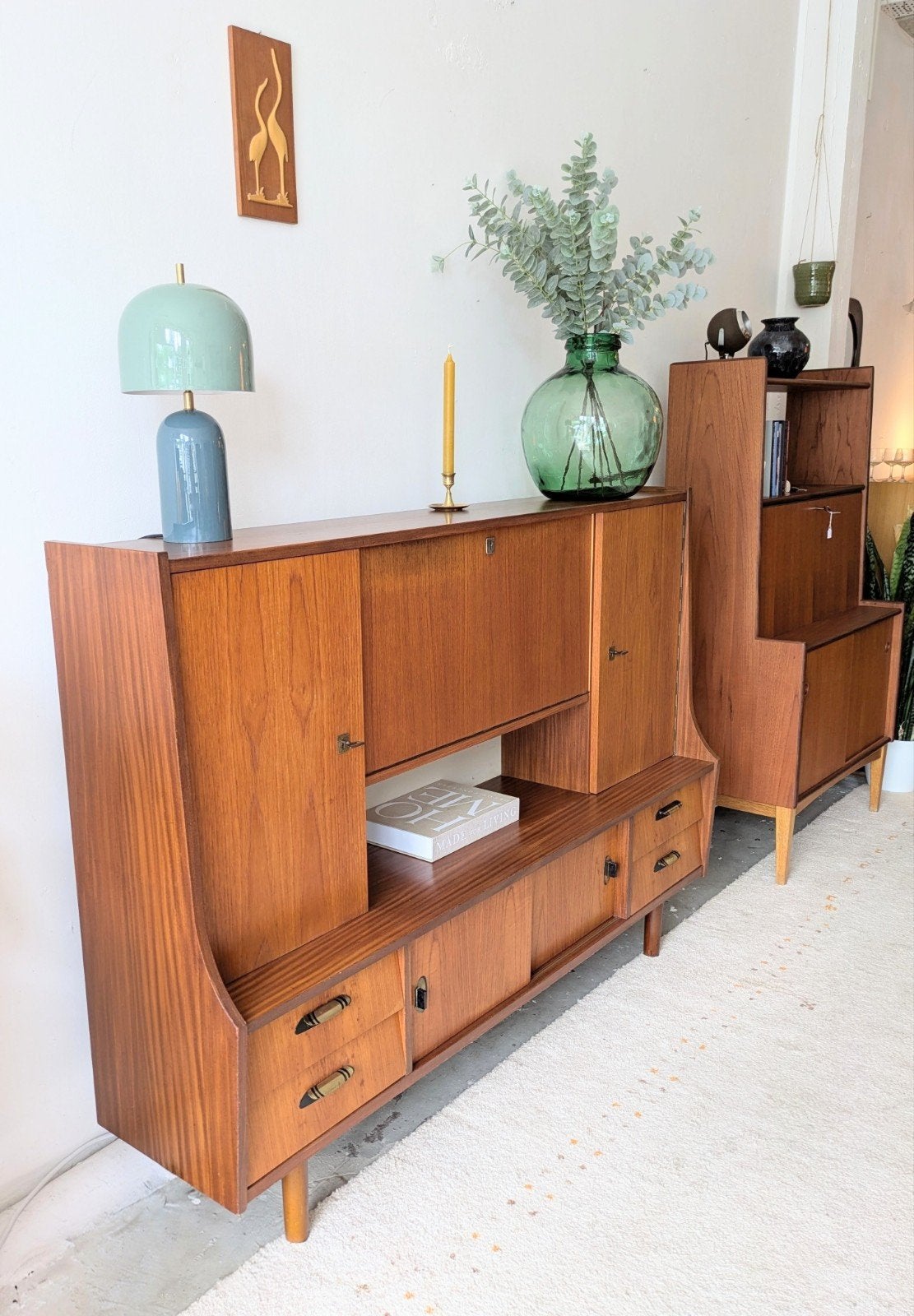 Vintage midcentury highboard wandmeubel kast dressoir, Ophalen