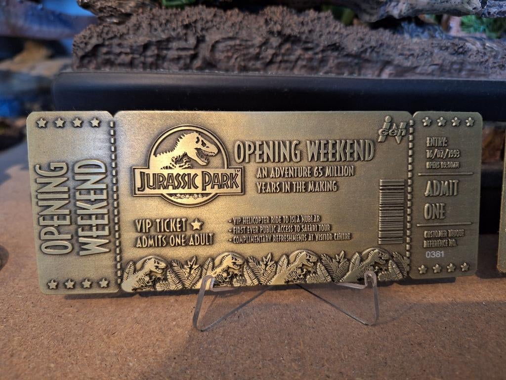 Fanattik jurassic park tickets 7 x, Verzamelen, Beelden en Beeldjes, Ophalen