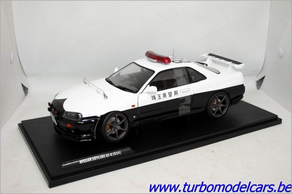 Nissan Skyline GT-R (R34) Police 1/18 Solido, Ophalen of Verzenden, Nieuw, Auto, Solido