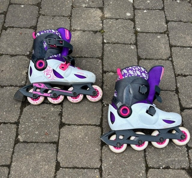 Inline skates oxelo maat 32-34, Ophalen, Verstelbaar, Gebruikt, Kinderen