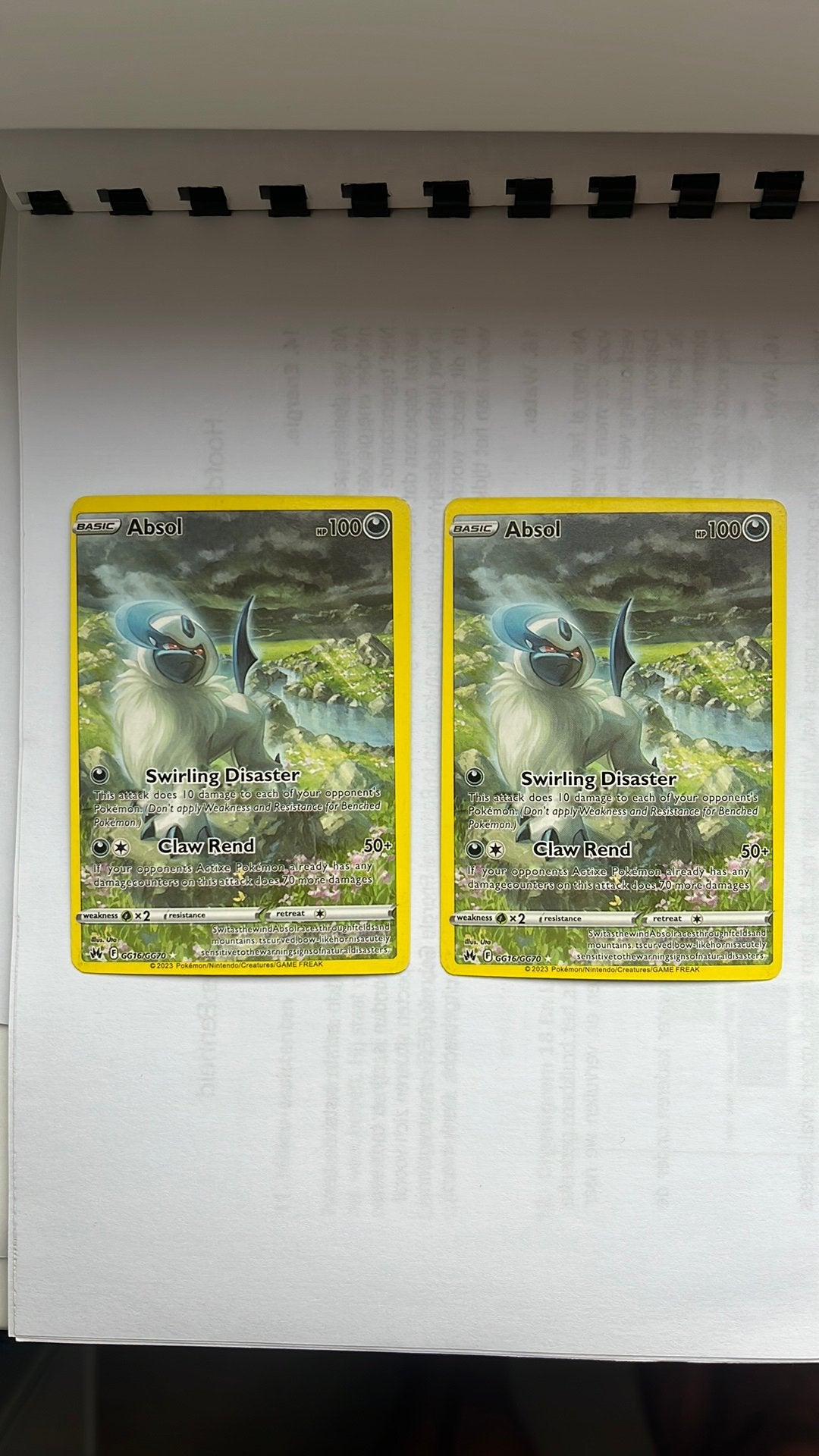 Absol, Enlèvement, Comme neuf