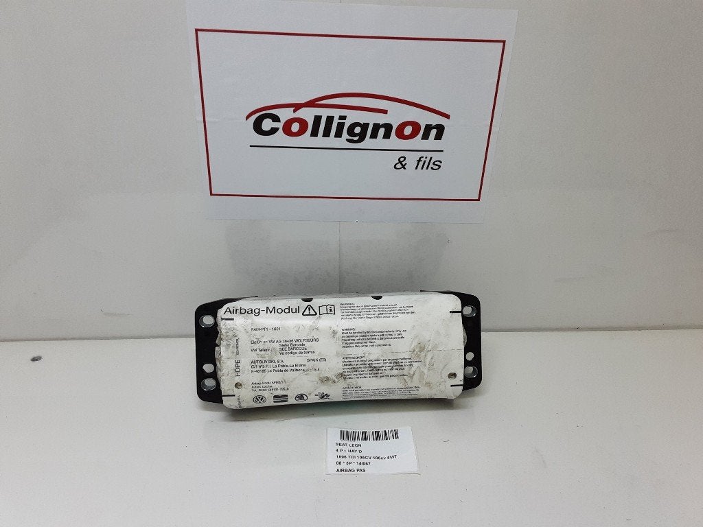 AIRBAG PASSAGER Seat Leon (1P1) (1P0880204B), Utilisé, Seat