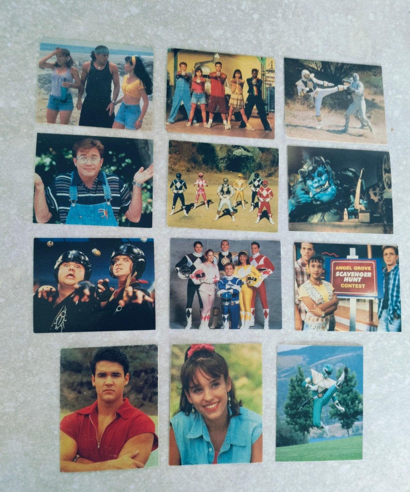 12 vintage plaatjes de Power Rangers uit 1995, Ophalen of Verzenden