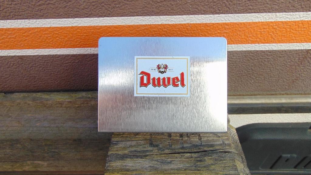 Bierkaarthouder van Duvel , metaal., Ophalen of Verzenden, Gebruikt, Overige typen, Duvel